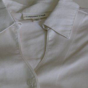 White Coldwater Creek Buttoned Blouse Size M
